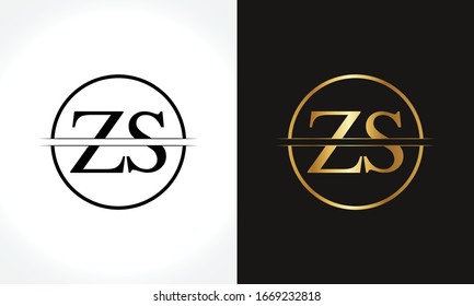 Initial ZS Logo Design Vector Template. Creative Letter ZS Business Logo Vector Illustration