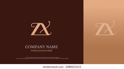 Initial ZX Logo Design Vector 