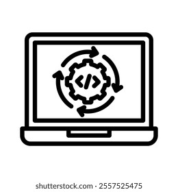 initialization icon line vector illustration on white background.