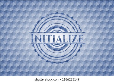 Initialize blue polygonal badge.
