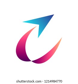 Initial/Letter C Logo Design With Arrow/Arrowhead/Spears