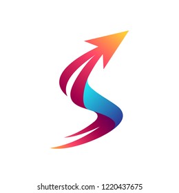 
initial/letter s logo design with arrow/arrowhead