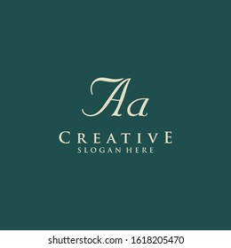 Initials Aa Logo Creative Template Sign Vector