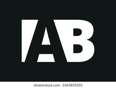 Initials AB Line Minimalist Logo Vector. Letters AB Abstract Line Monogram Logo Identity for Branding