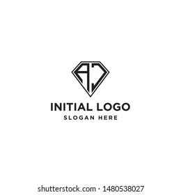 Initials AC logo design template, vector