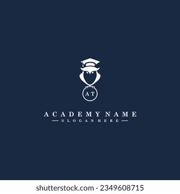 Iconos de arte y gráficos con el logotipo de la Academia AT