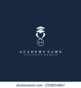 OF Initials Academy Logo Vector Art Icons and Graphics