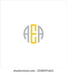 Las iniciales del logotipo de AEA son circulares en amarillo y gris