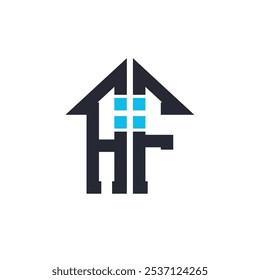 Iniciales AF House Diseño de Logo. Carta creativa AF con el icono de la casa para la marca de bienes raíces, propiedades y negocios