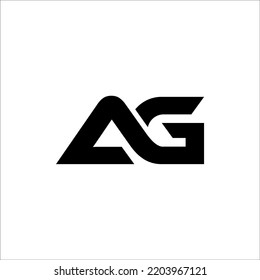 Initials AG Technology Logo Vector