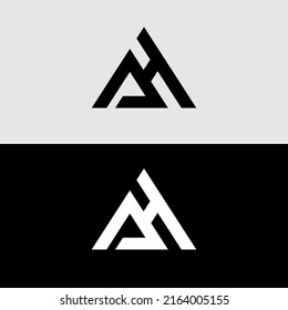 THE INITIALS AH LETER LOGO SUITABLE FOR COMPANIES