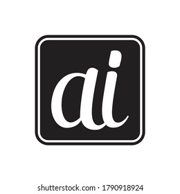 initials AI logo vector minimalist creative design