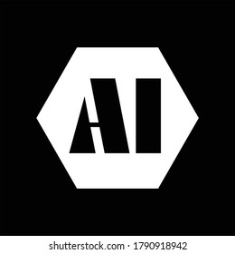 initials AI logo vector minimalist creative design