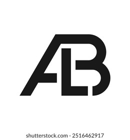 Initials ALB or ABL logo design 