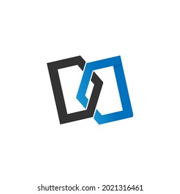 iniciales letra del alfabeto Símbolo del logotipo de la forma del icono de la cadena DD