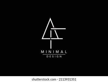 Iniciales letras alfabéticas AF o logotipo de monograma FA