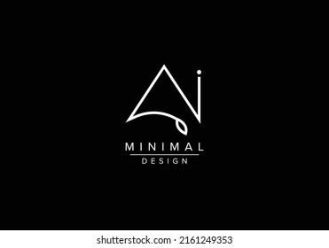 Initials Alphabet Letters Ai Ia Monogram Stock Vector (Royalty Free ...