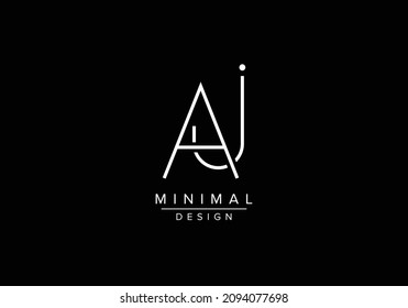 Iniciales letras alfabéticas AJ OR JA logotipo de monograma