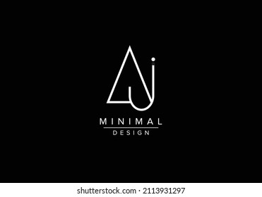 Iniciales letras alfabéticas AJ o JA logotipo de monograma