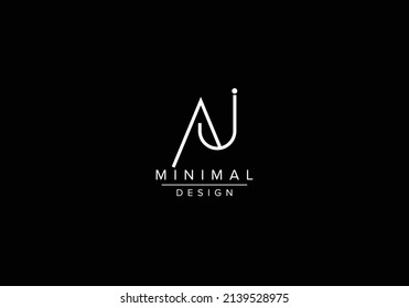 Iniciales letras alfabéticas AJ o JA logotipo de monograma