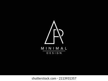 Initials alphabet letters AP or PA monogram logo