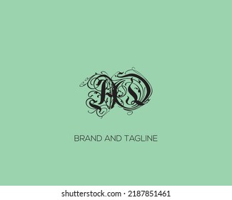 Initials alphabet letters AQ or QA monogram logo