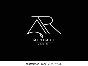 Initials alphabet letters AR or RA monogram logo