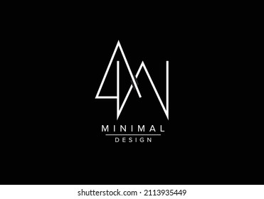 Anfangsbuchstaben des Alphabets AW oder WA Monogramm-Logo