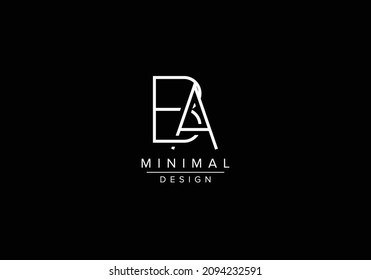 Inicialmente letras alfabéticas logotipo de monograma BA OR AB