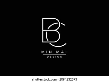 Initials alphabet letters BC OR CB monogram logo