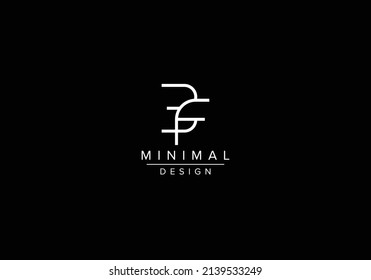 Iniciales letras alfabéticas BF o logotipo de monograma FB