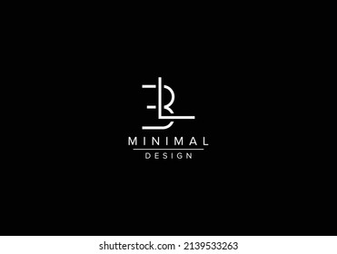 Initials alphabet letters BL or LB monogram logo