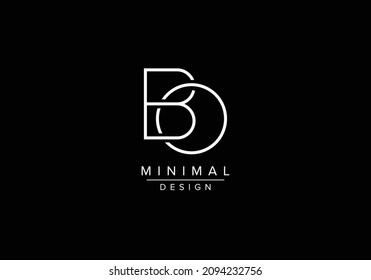 Initials alphabet letters BO OR OB monogram logo