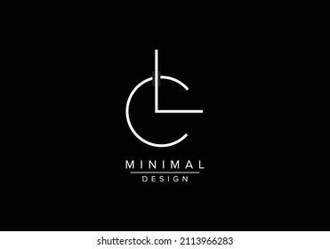 Initials alphabet letters CL or LC monogram logo