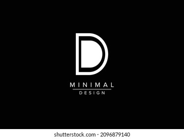 Initials alphabet letters DD or D D monogram logo