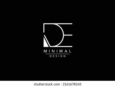 Initials alphabet letters DE or ED monogram logo