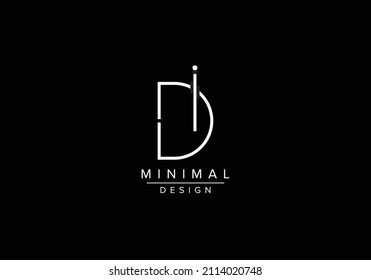 Initials alphabet letters DI or ID monogram logo