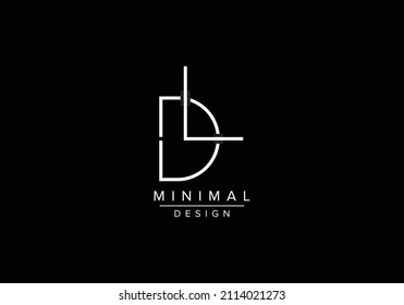 Initials alphabet letters DL or LD monogram logo