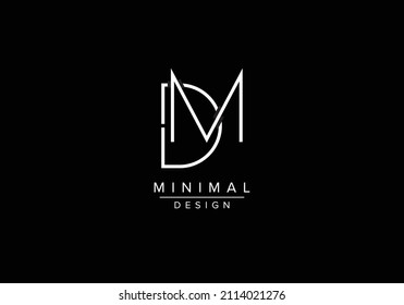 Inicializa las letras alfabéticas DM o el logotipo del monograma MD