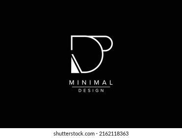 Initials alphabet letters DP or PD monogram logo
