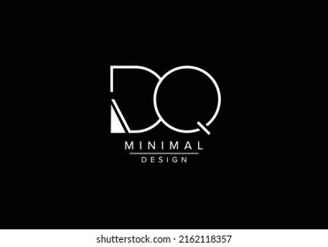 Initials alphabet letters DQ or QD monogram logo