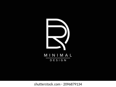 Initials alphabet letters DR or RD monogram logo