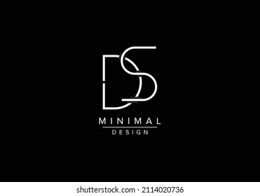 Inicialmente letras alfabéticas DS o logotipo de monograma SD
