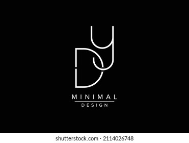 Anfangsbuchstaben des Alphabets DY oder YD Monogramm-Logo