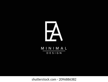 Iniciales letras alfabéticas AEA o logotipo de monograma AE