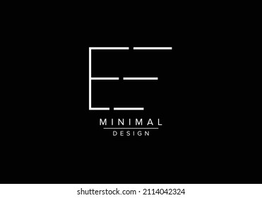 Initials alphabet letters EE or E E monogram logo