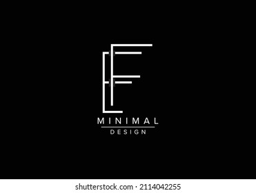 Initials alphabet letters EF or FE monogram logo