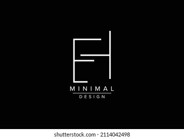 Initials alphabet letters EH or HE monogram logo