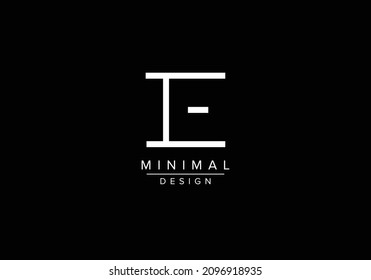 Initials alphabet letters IE or EI monogram logo