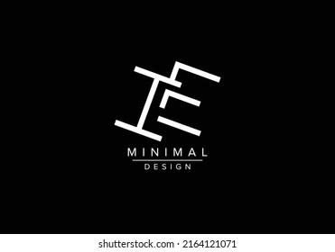 Initials alphabet letters IE or EI monogram logo